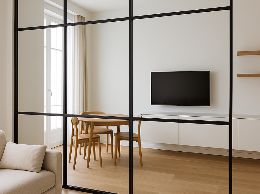 drywall vs glass partition