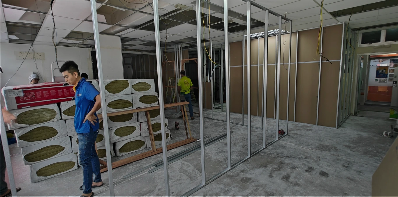 Partition wall installation service in Singapore for residential and commercial spaces