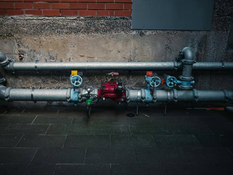 Industrial plumbing pipes and valves Singapore commercial building
