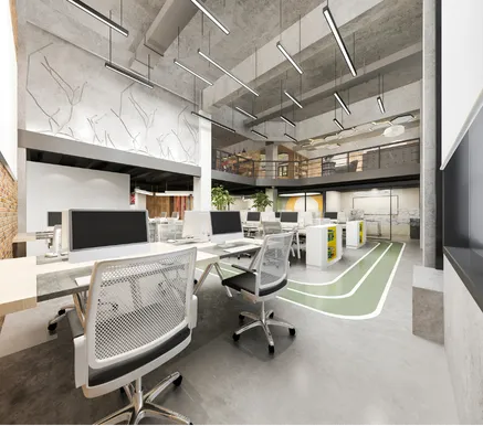 Modern office renovation project by Fortified contractor Singapore