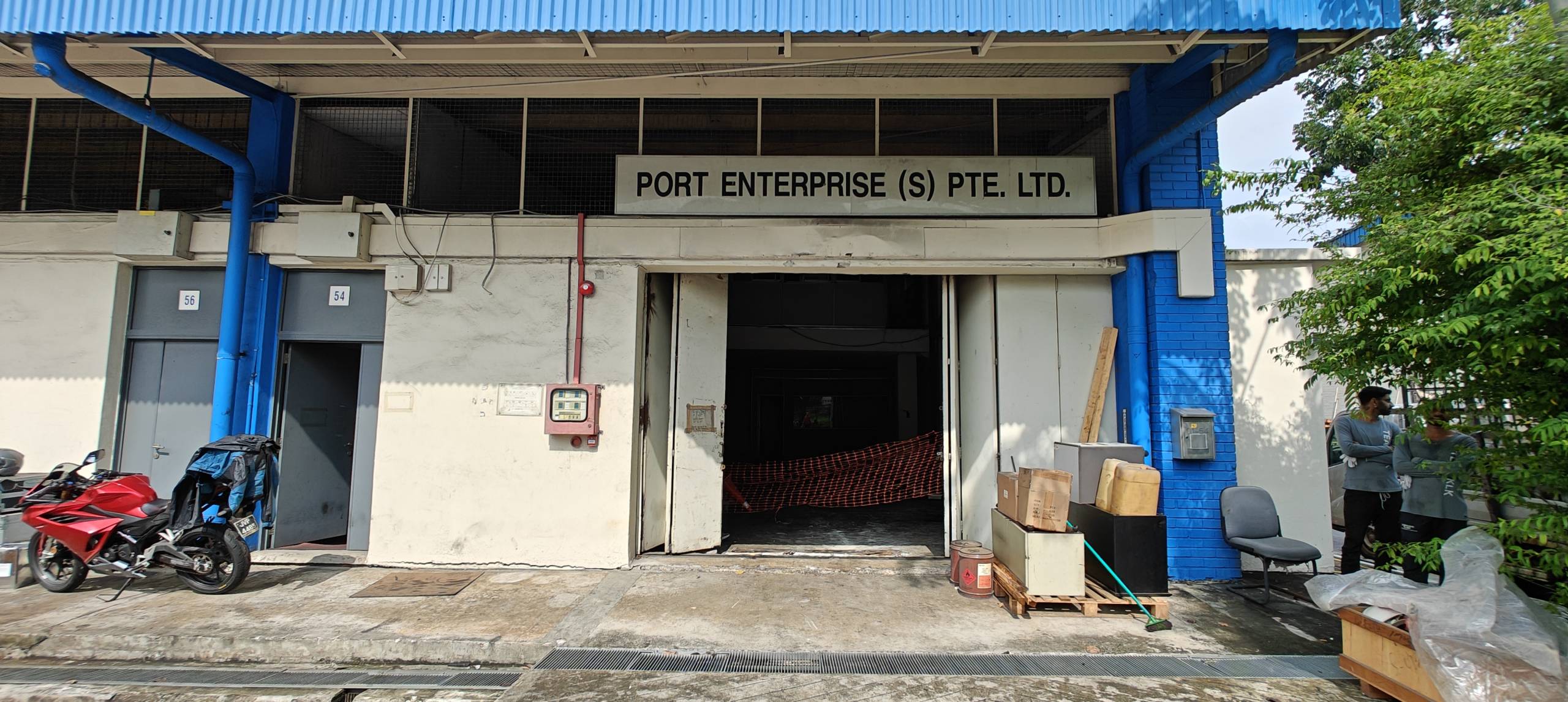 Industrial unit entry before reinstatement works at Pandan Loop